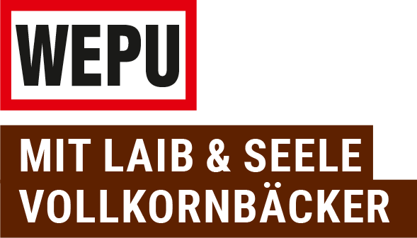 Logo WEPU - Slogan: Mit Laib und Seele Vollkornbäcker